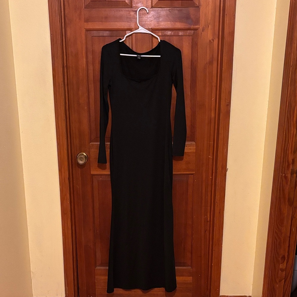 Elegant Black Long Sleeve Bodycon Dress